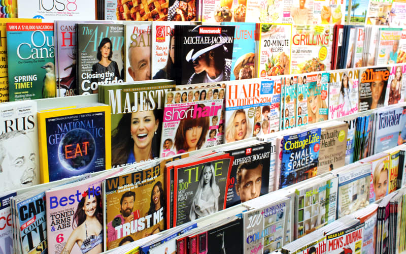 Magazine and Bar of Chocolate